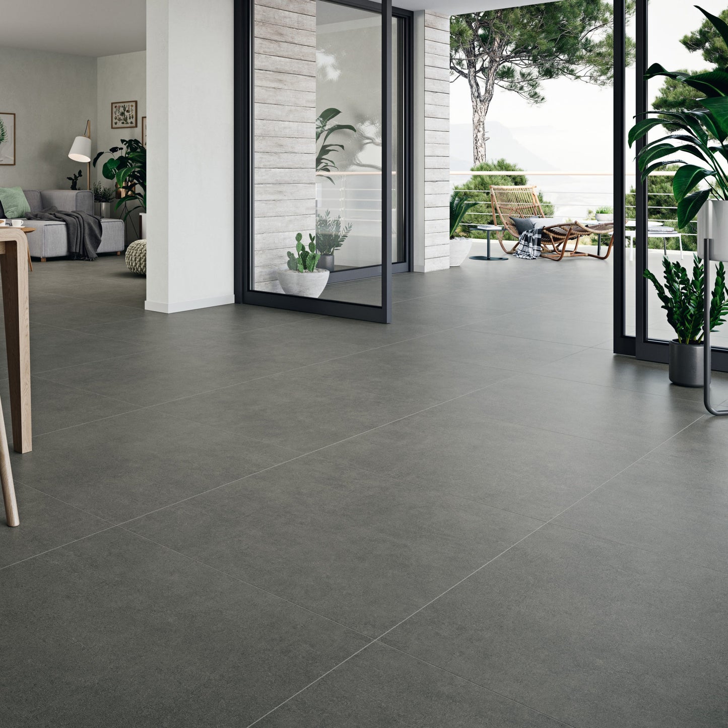 Grespania Domus 60x60 cm Plomo R10C Ambiente