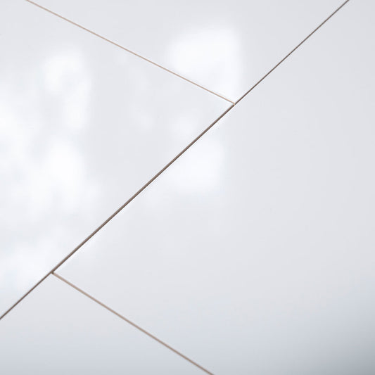 Schnittmuster Klassische Wandfliese 30 × 60 cm – Weiß Glanz