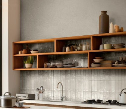 Wandfliese Look Bianco Glossy 6x24 cm