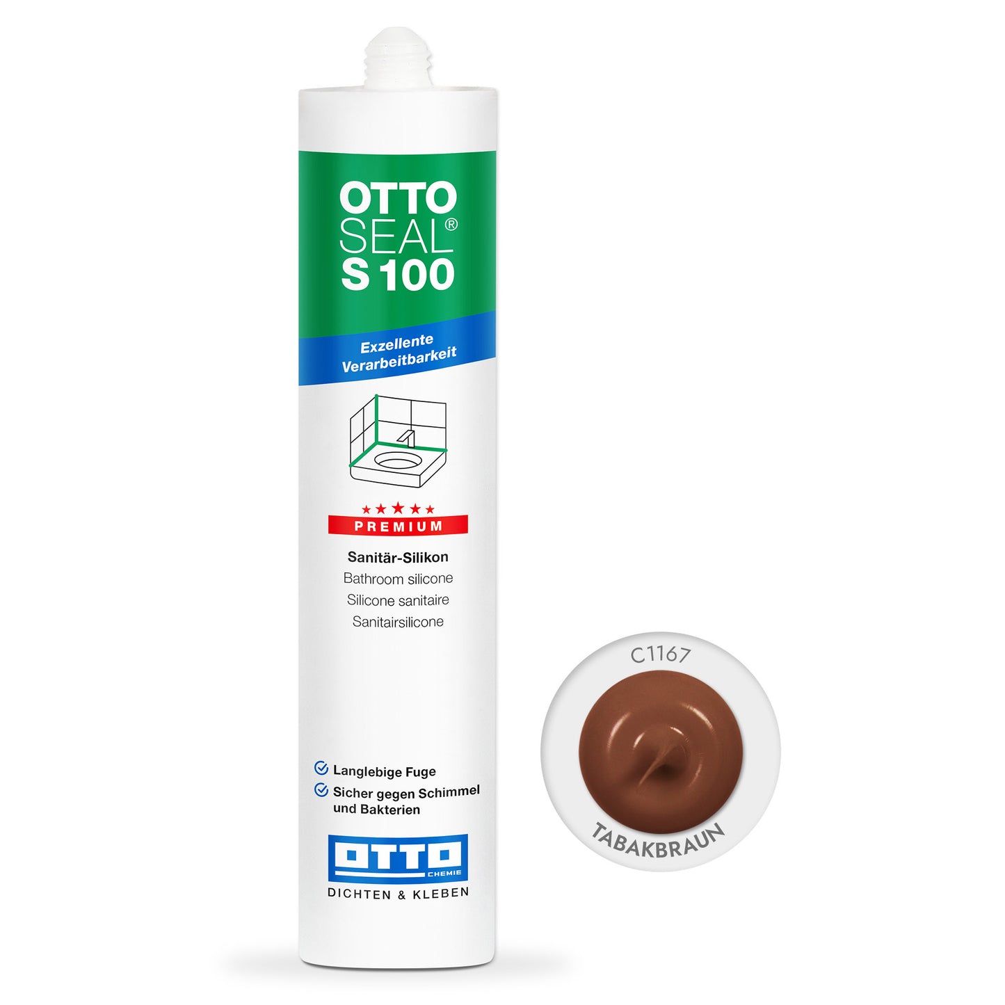 Otto Silikon S100 Tabakbraun C1167 300ml/Kartusche