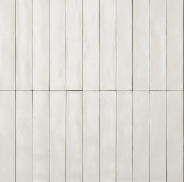 Schnittmuster Wandfliesen Wish White Semimatt 5,3x30cm, in weiss