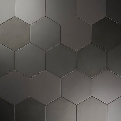 Chicago Exa Charcoal 21,5x25 cm, Sechseck,  R10/B