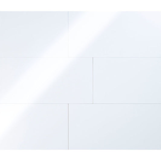 Klassische Wandfliese 30 × 60 cm – Weiß Glanz