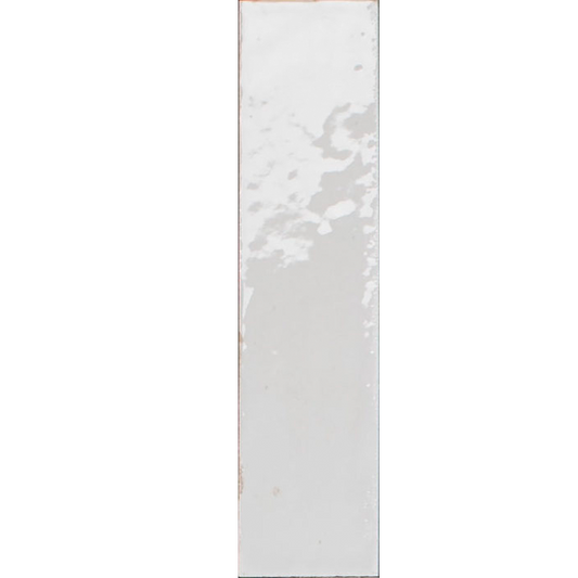 Schnittmuster Wandfliese Look Bianco Glossy  6x24 cm