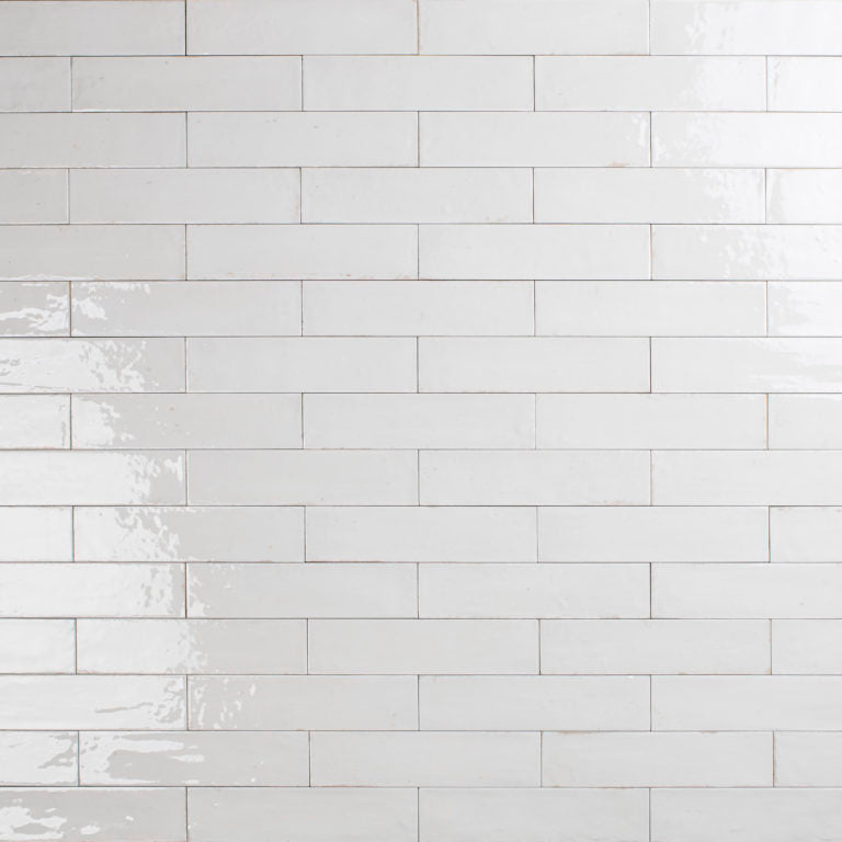 Wandfliese Look Bianco Glossy  6x24 cm