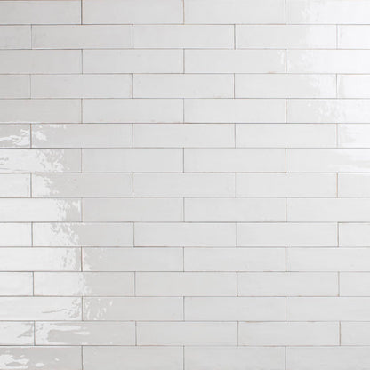 Wandfliese Look Bianco Glossy  6x24 cm