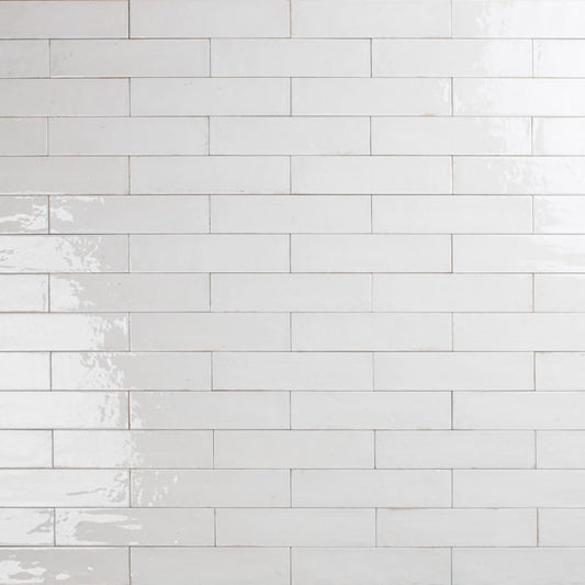 Wandfliese Look Bianco Glossy  6x24 cm