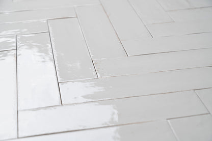 Wandfliese Look Bianco Glossy  6x24 cm