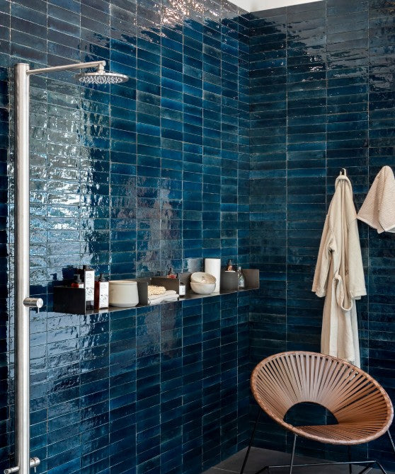 Wandfliese Look Blue glossy 6,5x24 cm