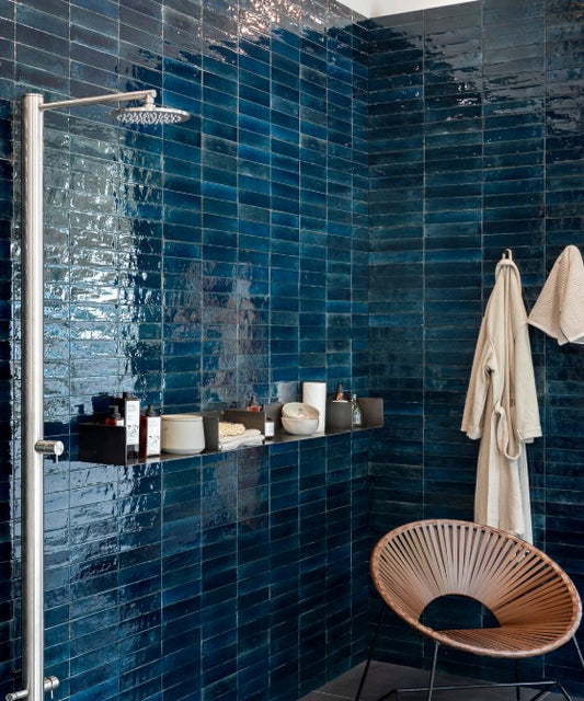 Wandfliese Look Blue glossy 6,5x24 cm