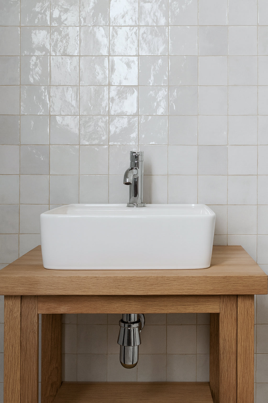 Wandfliesen Melange Bianco Glossy 10x10 cm