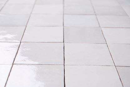 Wandfliesen Melange Bianco Glossy 10x10 cm