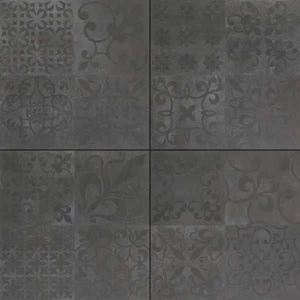Feinsteinzeug Volldekor Priorat Module anthrazit 60x60 cm