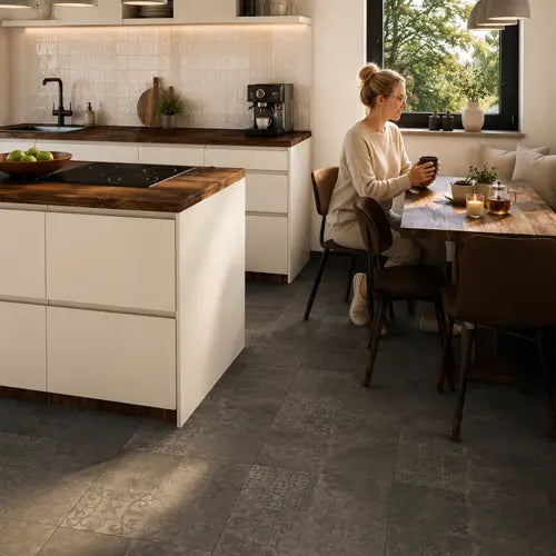 Feinsteinzeug Volldekor Priorat Module anthrazit 60x60 cm