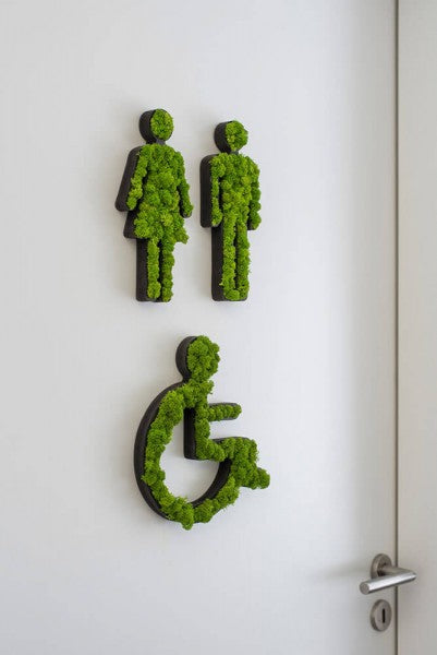 Moos-Toiletten Beschilderung "Paar"