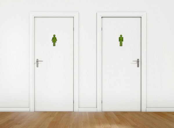 Moos-Toiletten Beschilderung "Paar"