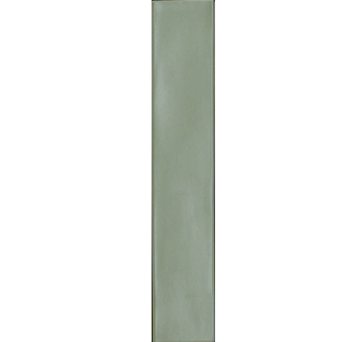 Schnittmuster Wandfliesen Wish Green Semimatt 5,3x30cm, in Salbeigrün