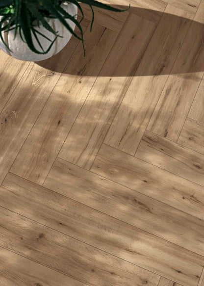 Holzoptikfliesen Woodstory Beige 15x90 cm Naturkante, R9