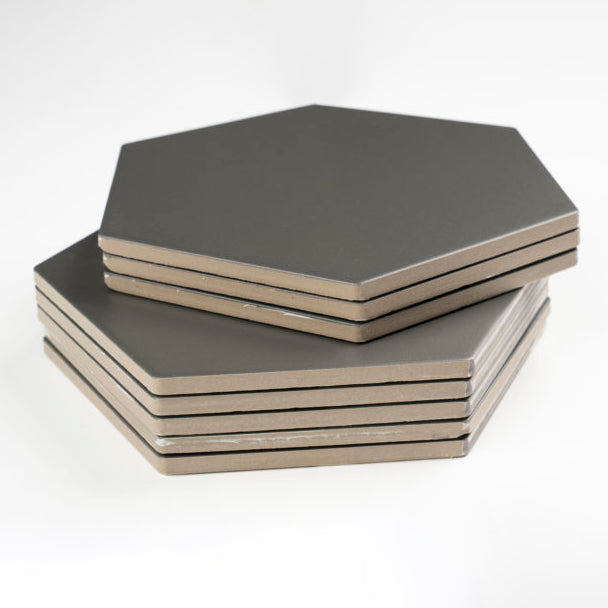 Chicago Exa Charcoal 21,5x25 cm, Sechseck,  R10/B