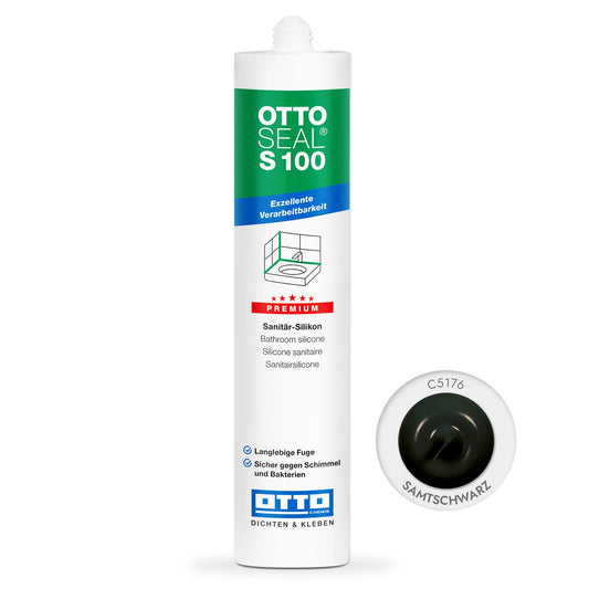 Otto Silikon S100 Samtschwarz C5176, 300ml/Kartusche